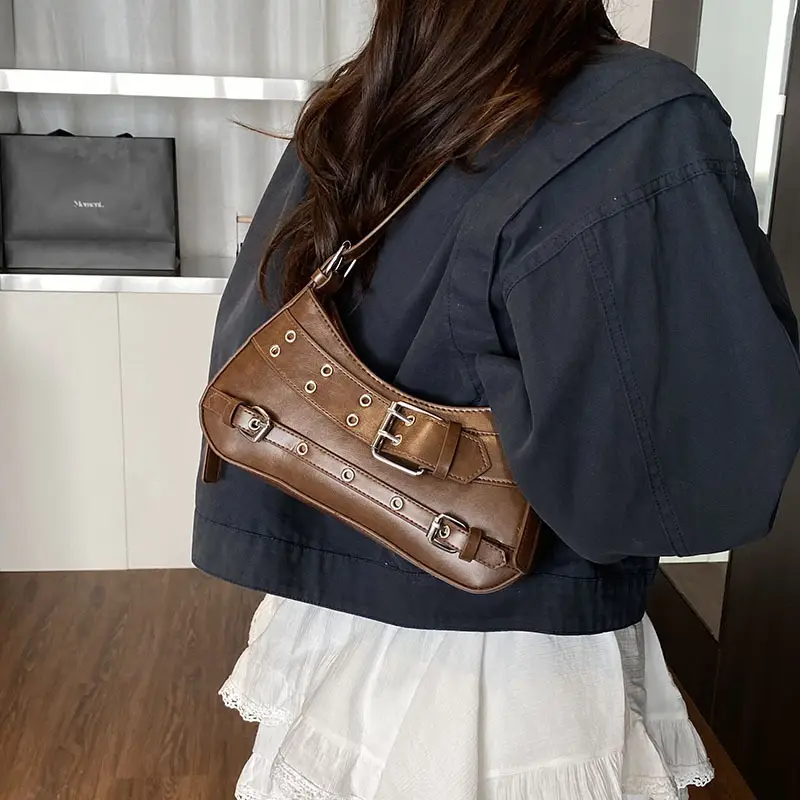 Retro Rivet Shoulder Bag for Women Light Luxury — feature 24