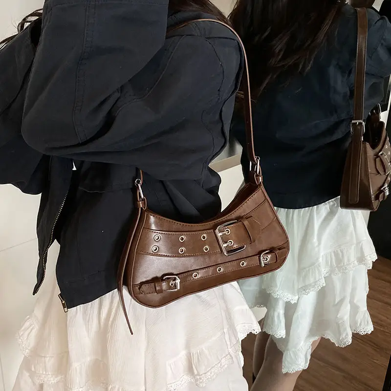 Retro Rivet Shoulder Bag for Women Light Luxury — feature 25