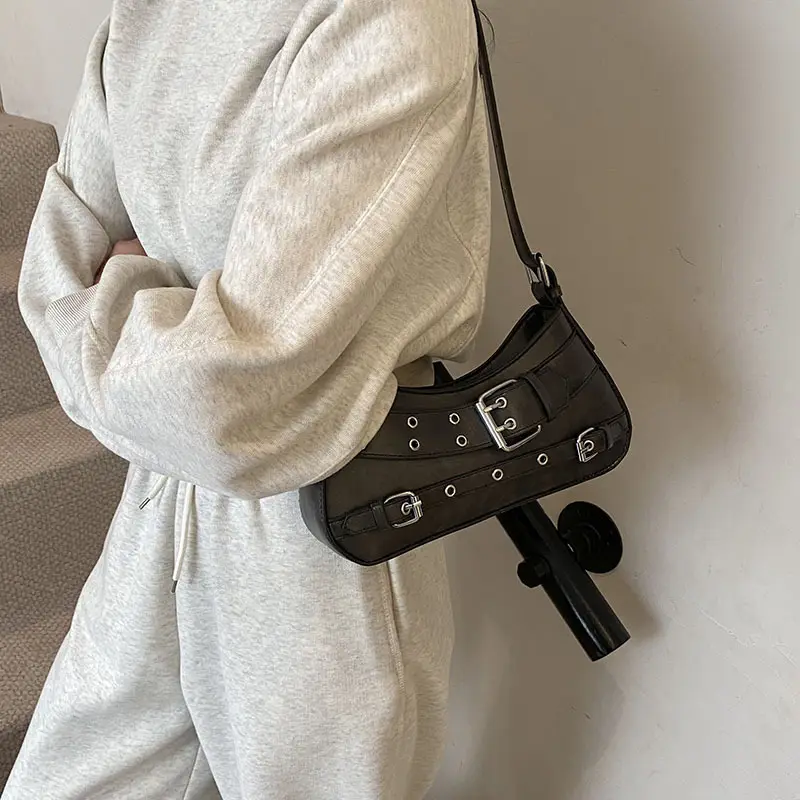 Retro Rivet Shoulder Bag for Women Light Luxury — feature 26