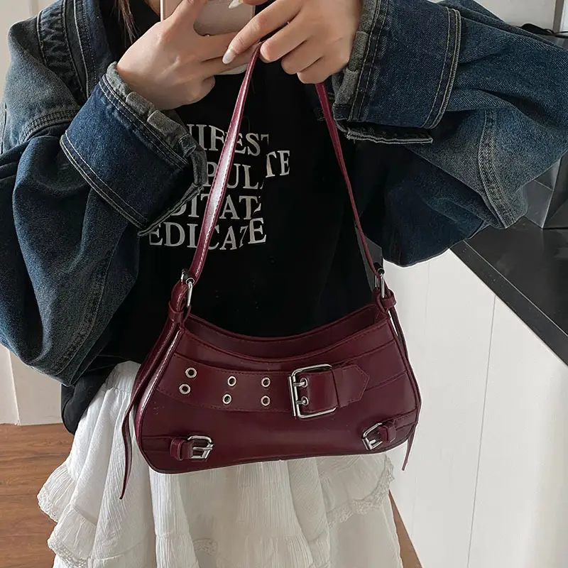 Retro Rivet Shoulder Bag for Women Light Luxury — feature 31