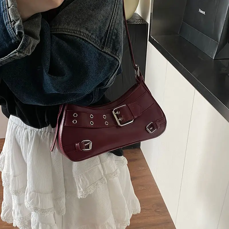 Retro Rivet Shoulder Bag for Women Light Luxury — feature 32