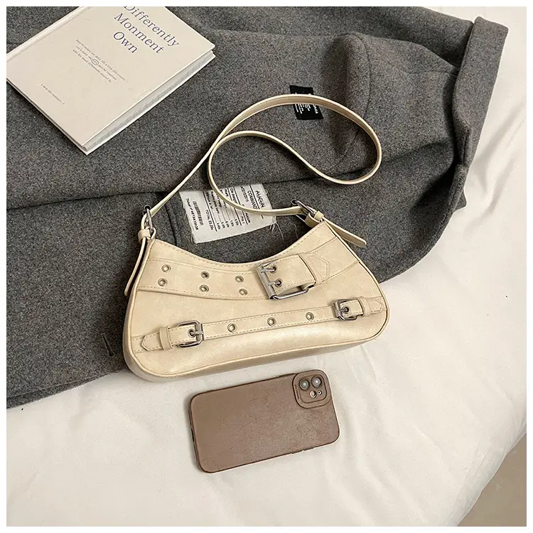 Retro Rivet Shoulder Bag for Women Light Luxury — feature 5