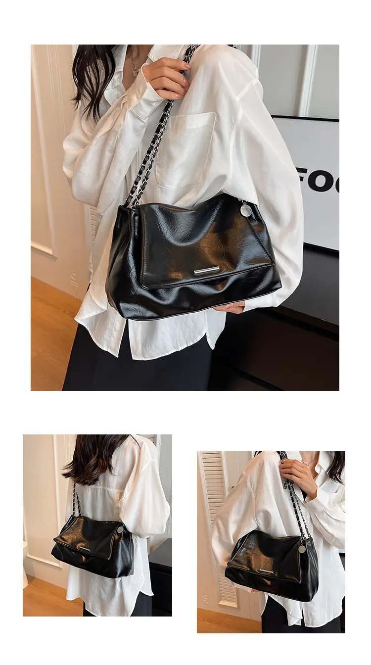 Silver Chain Shoulder Bag for Women Casual Commute — feature 12