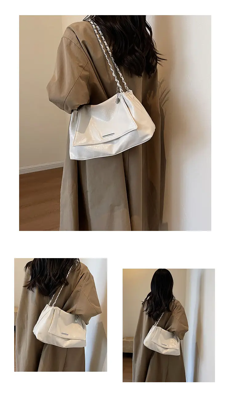 Silver Chain Shoulder Bag for Women Casual Commute — feature 13