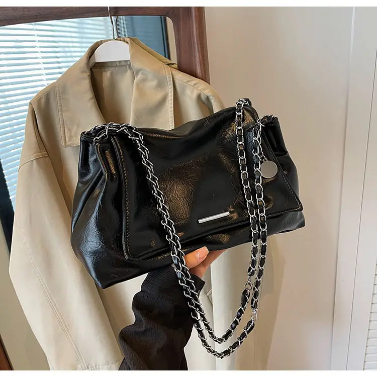 Silver Chain Shoulder Bag for Women Casual Commute — feature 28