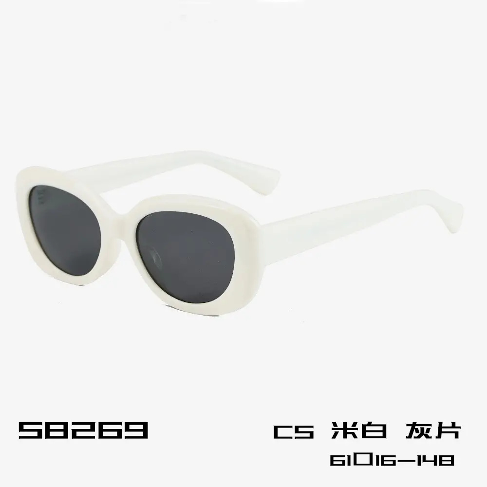 Women Oval Polarized UV Sunglasses Black - Image 4