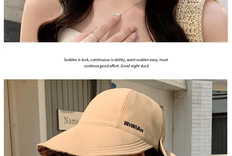 Women Beige Brim Sun Hat with Adjustable Strap — feature 14