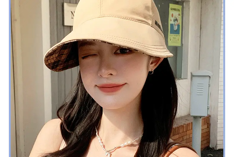 Women Beige Brim Sun Hat with Adjustable Strap — feature 5