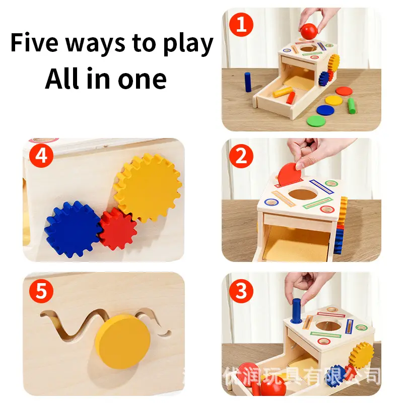 Wooden Color Matching Coin Box for Kids 0-3 Years