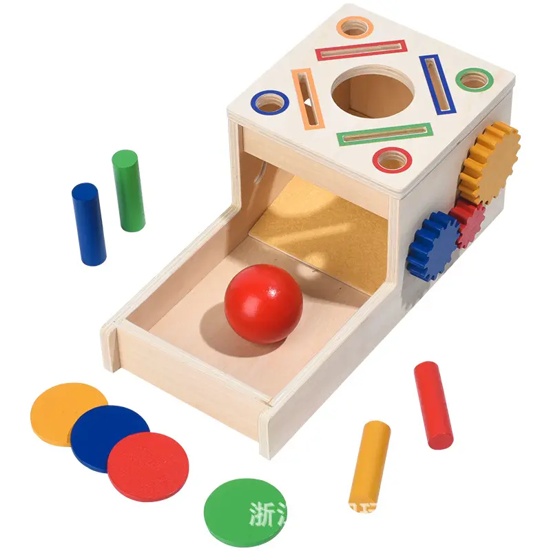 Wooden Color Matching Coin Box for Kids 0-3 Years
