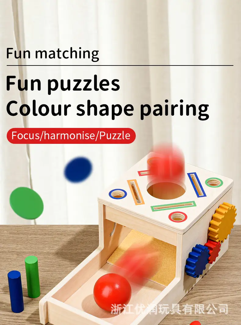 Wooden Color Matching Coin Box for Kids 0-3 Years — feature 3