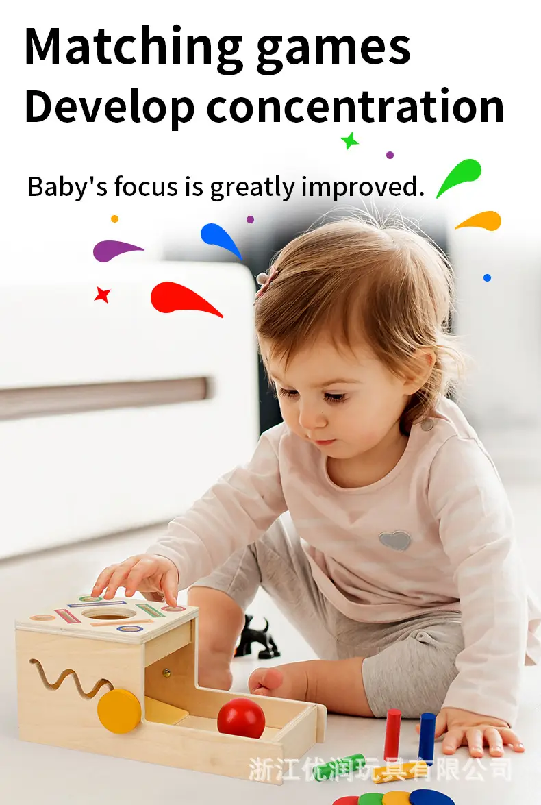 Wooden Color Matching Coin Box for Kids 0-3 Years — feature 5