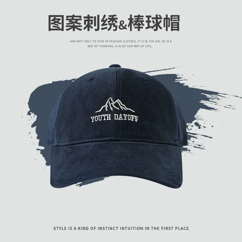 Navy Women Mountain Logo Baseball Cap - Image 3