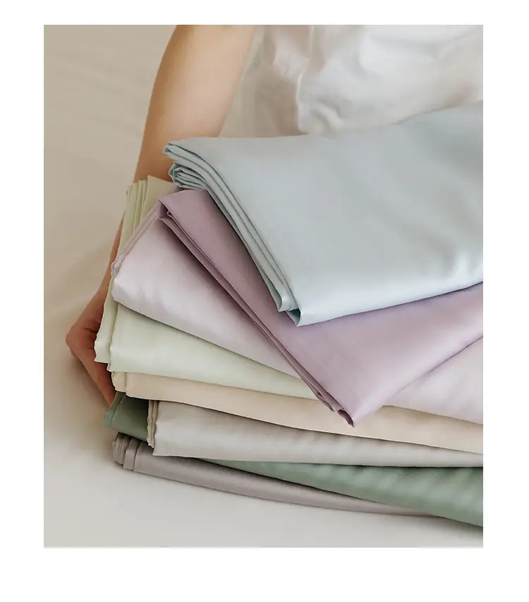 Light Luxury 60-Count Lenzing Tencel Double Solid Color Bed Sheet, Simple Solid Color Summer Silky Double-Sided Ice Silk for Sleeping Naked — feature 9