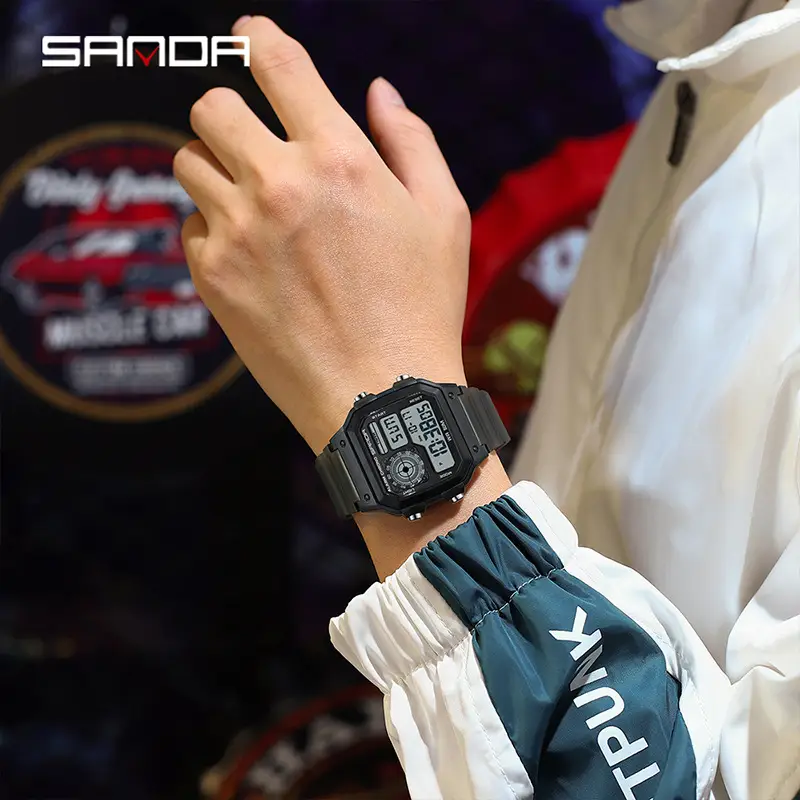 Sanda Multifunctional Digital Watch Transparent Shell Men Women - Image 10