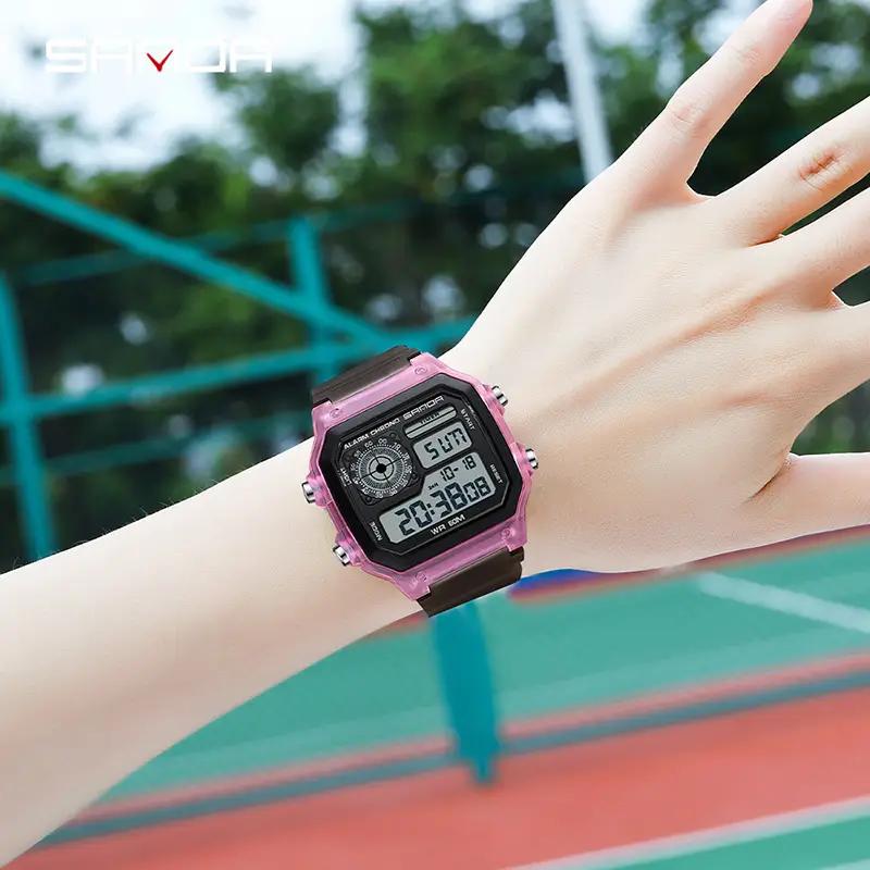 Sanda Multifunctional Digital Watch Transparent Shell Men Women - Image 11