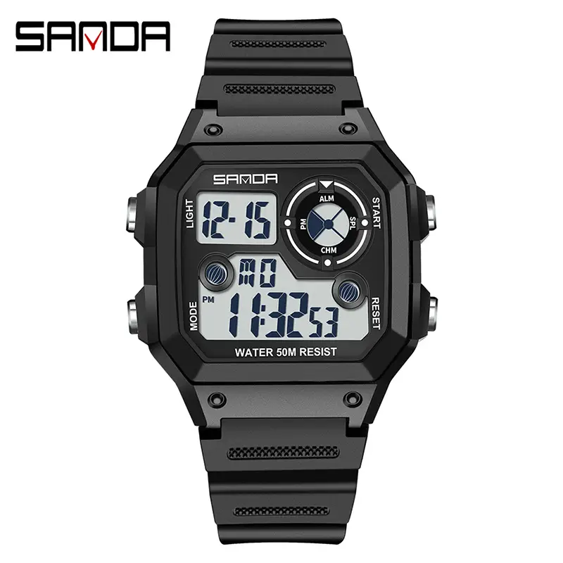 Sanda Multifunctional Digital Watch Transparent Shell Men Women - Image 7