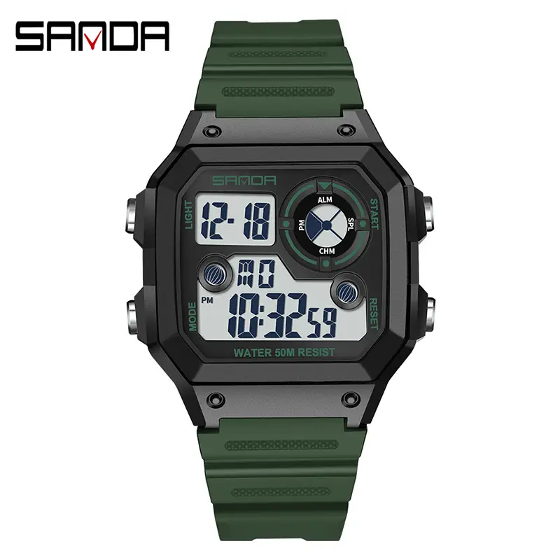 Sanda Multifunctional Digital Watch Transparent Shell Men Women - Image 8