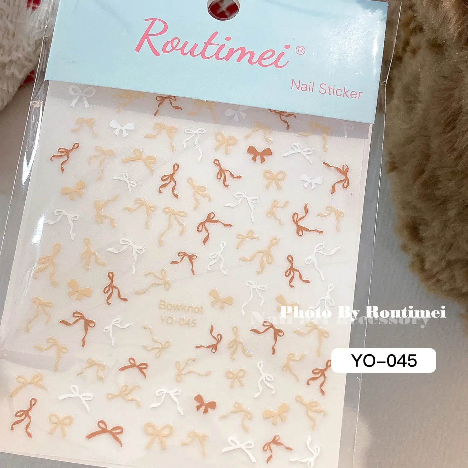 Joker Style Bow Nail Stickers Set of 12 — feature 10