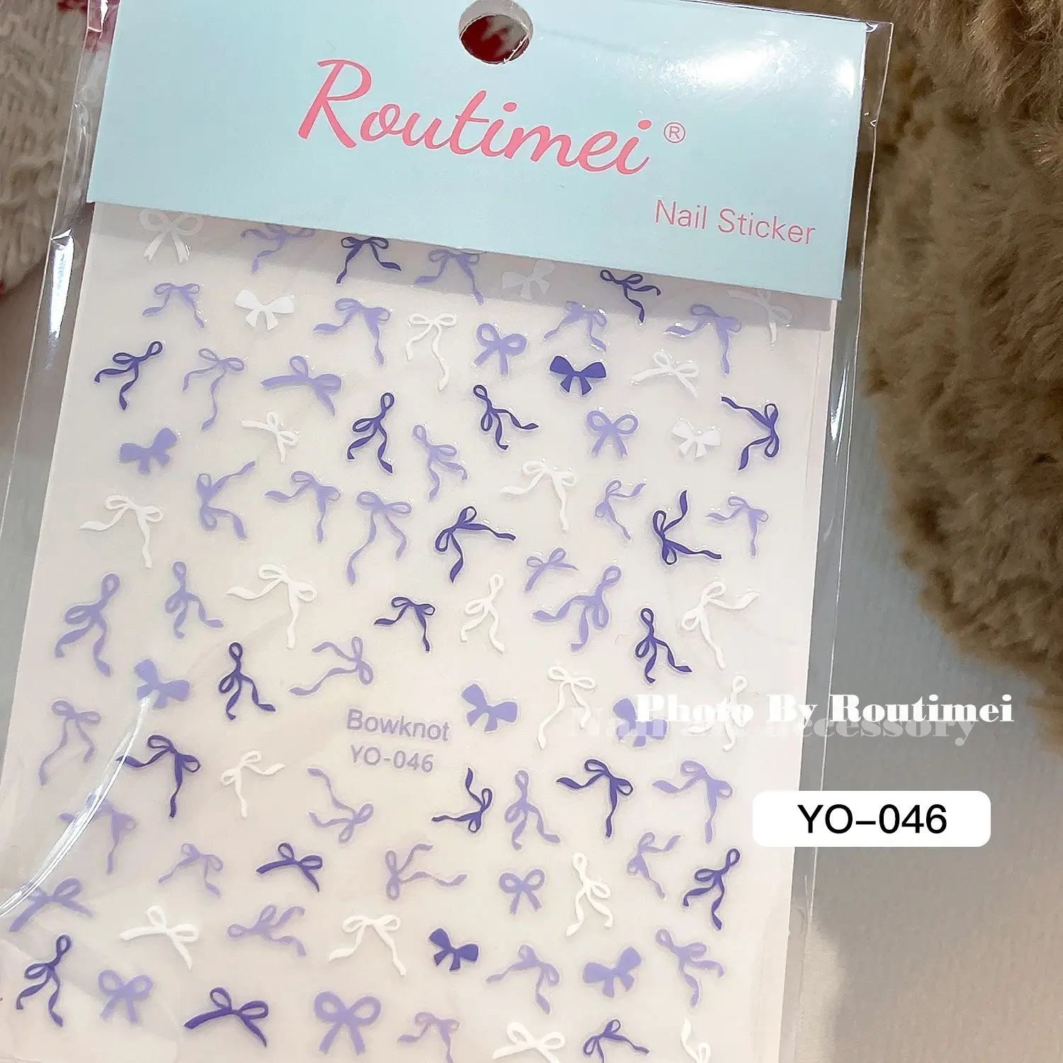 Joker Style Bow Nail Stickers Set of 12 — feature 11