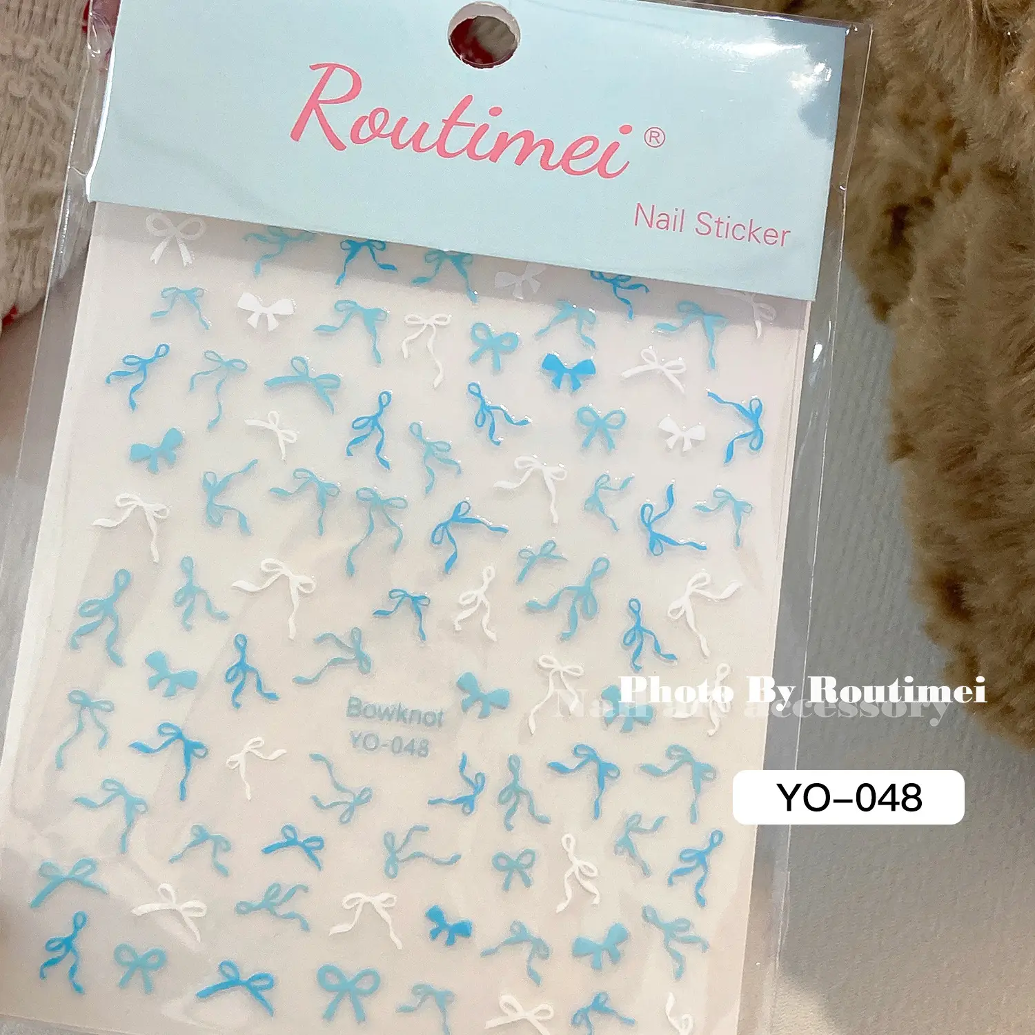 Joker Style Bow Nail Stickers Set of 12 — feature 13