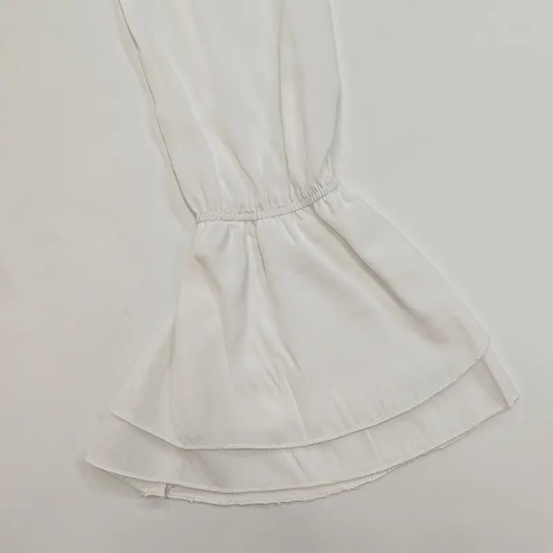 Spring 2025 V-Neck Ruffled Trumpet Shirt for Women — feature 39