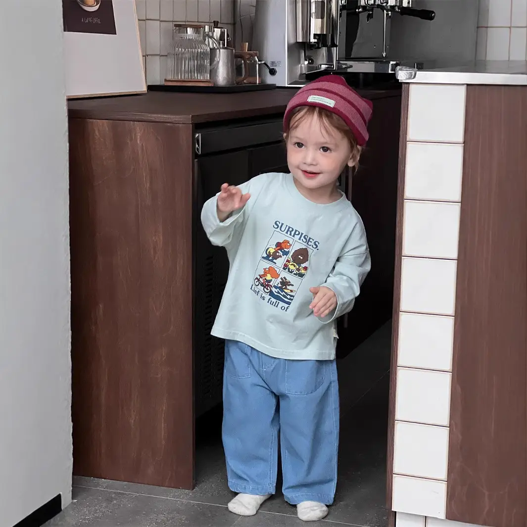 Kids Korean Style T-Shirt & Jeans Set Spring 2026 — feature 6