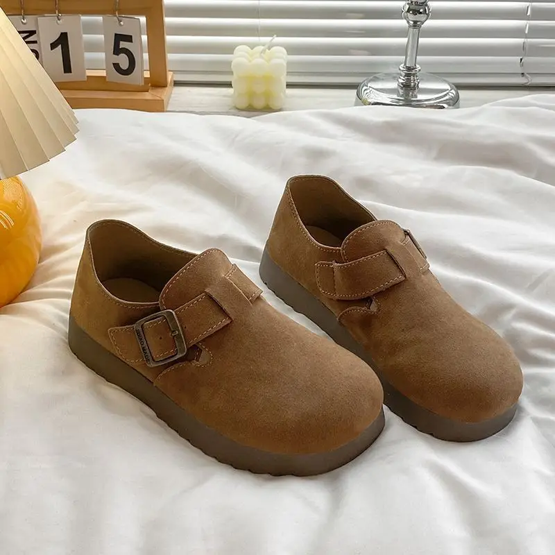 2025 new autumn thick-soled all-inclusive Birkenneth shoes women's shoes all-match vintage Maillard slip-on Love shoes - Image 3