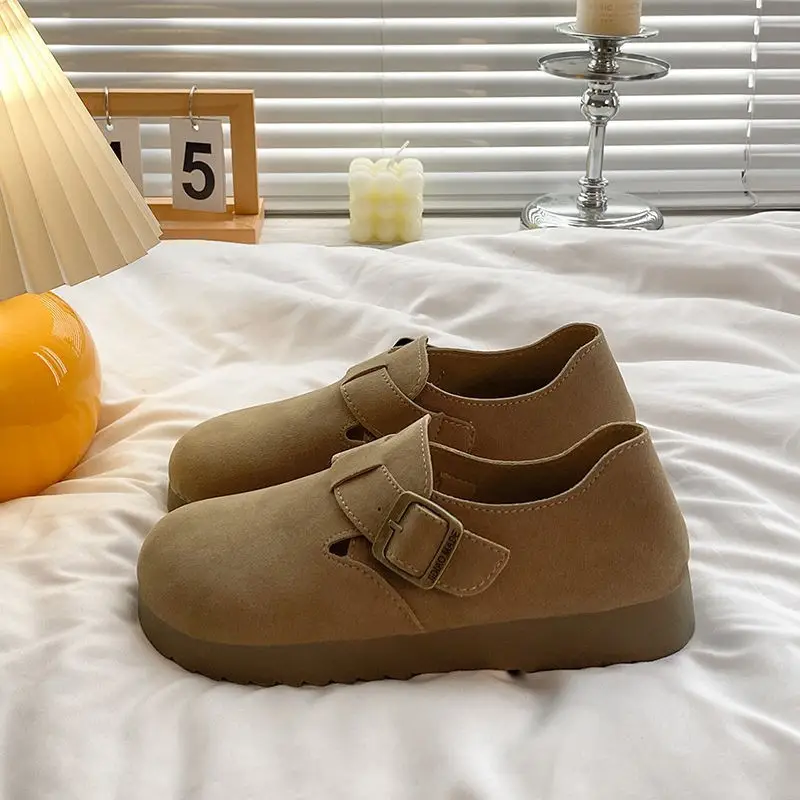 2025 new autumn thick-soled all-inclusive Birkenneth shoes women's shoes all-match vintage Maillard slip-on Love shoes - Image 4