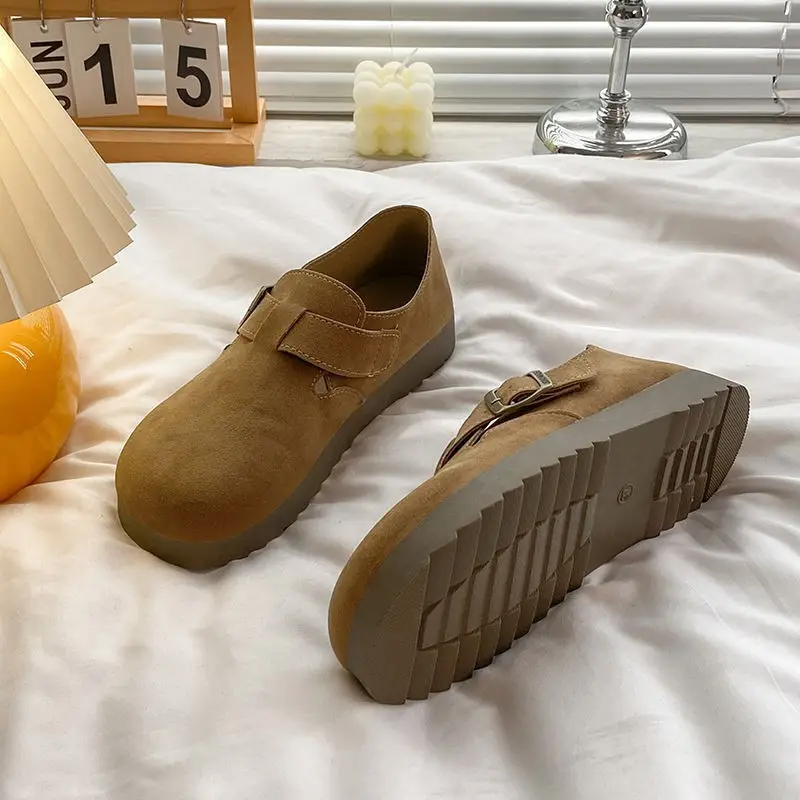 2025 new autumn thick-soled all-inclusive Birkenneth shoes women's shoes all-match vintage Maillard slip-on Love shoes - Image 5