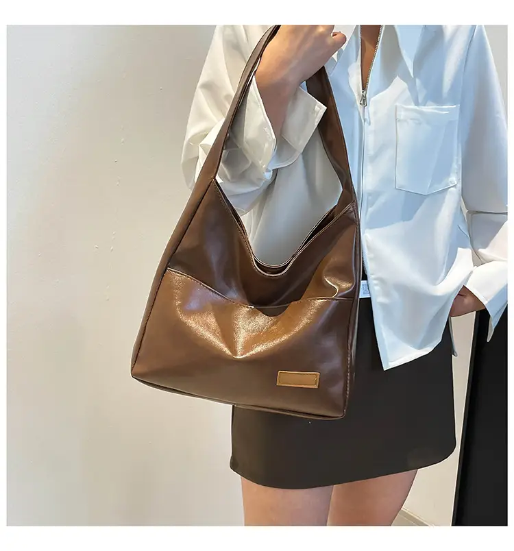 Red Leather Shoulder Bag for Women Large Capacity — feature 15