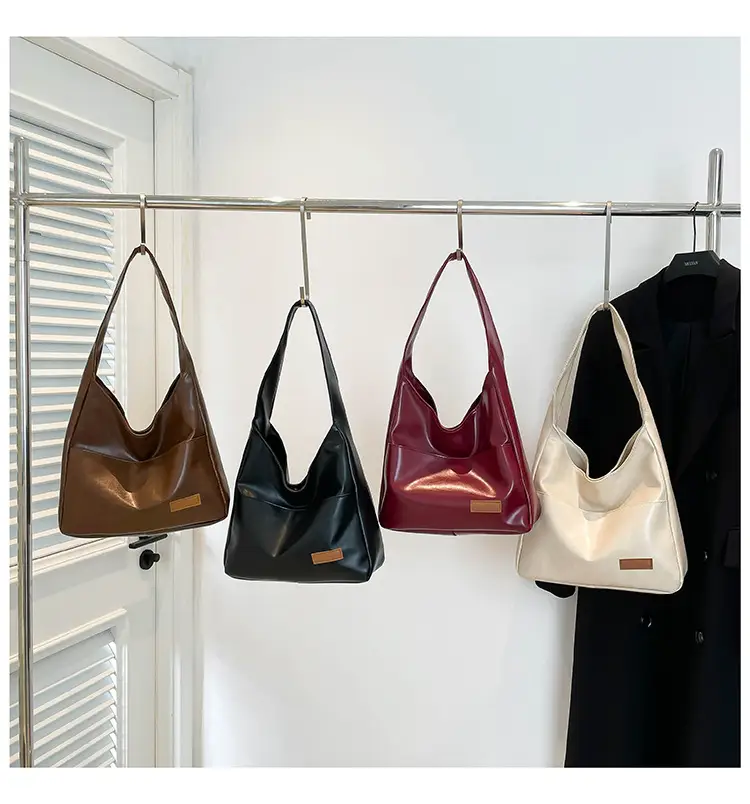 Red Leather Shoulder Bag for Women Large Capacity — feature 32