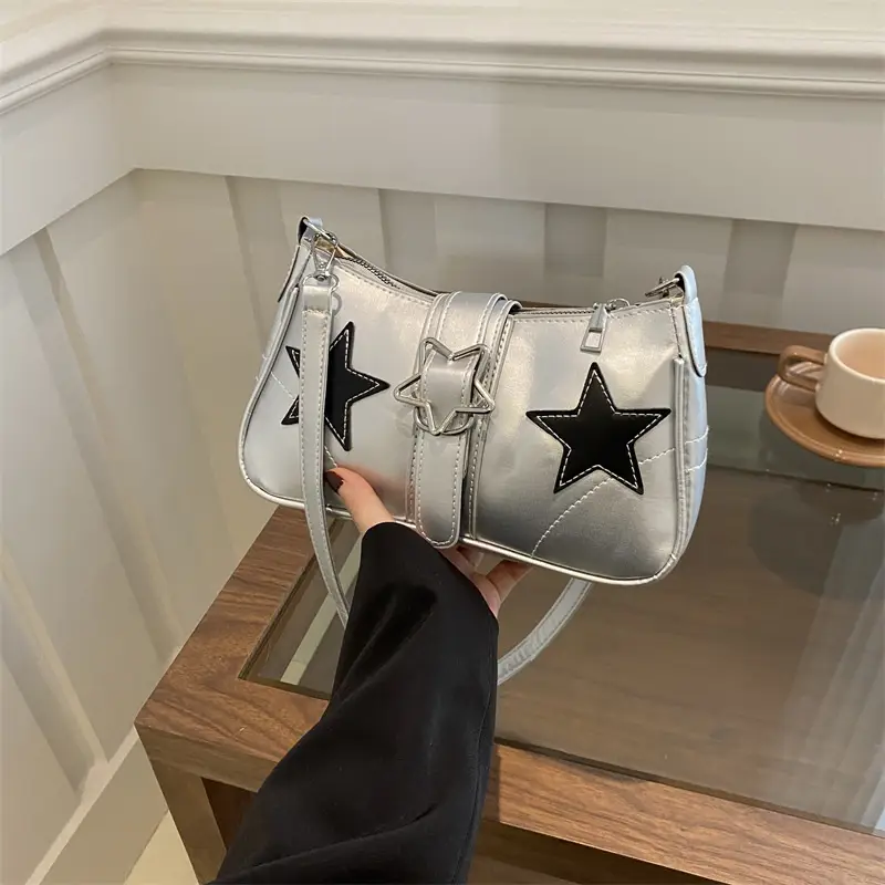 Star Print Korean Style Shoulder Bag Women 2024
