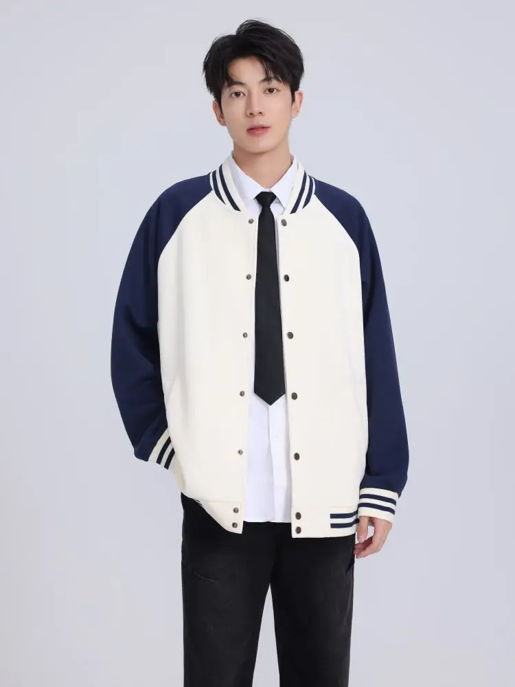 Women Green White Baseball Jacket College Uniform