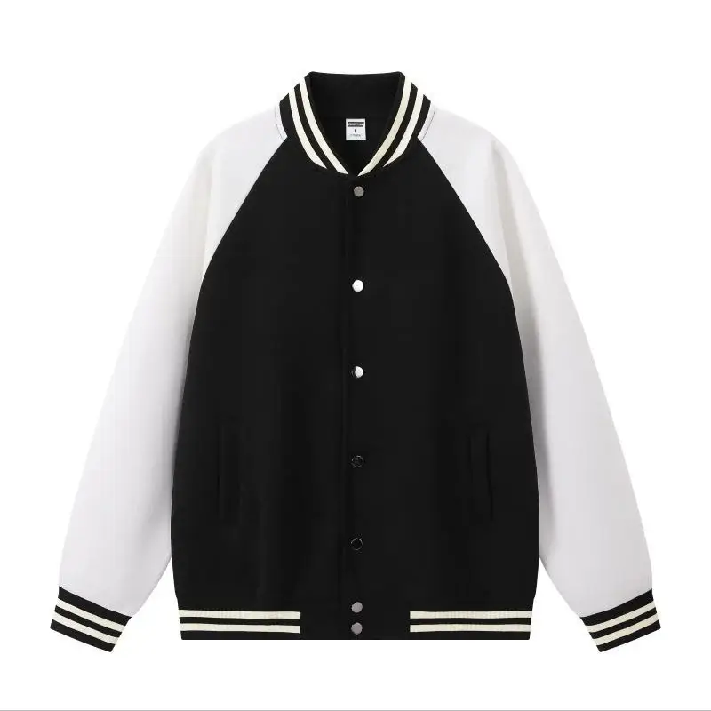 Women Green White Baseball Jacket College Uniform — feature 16