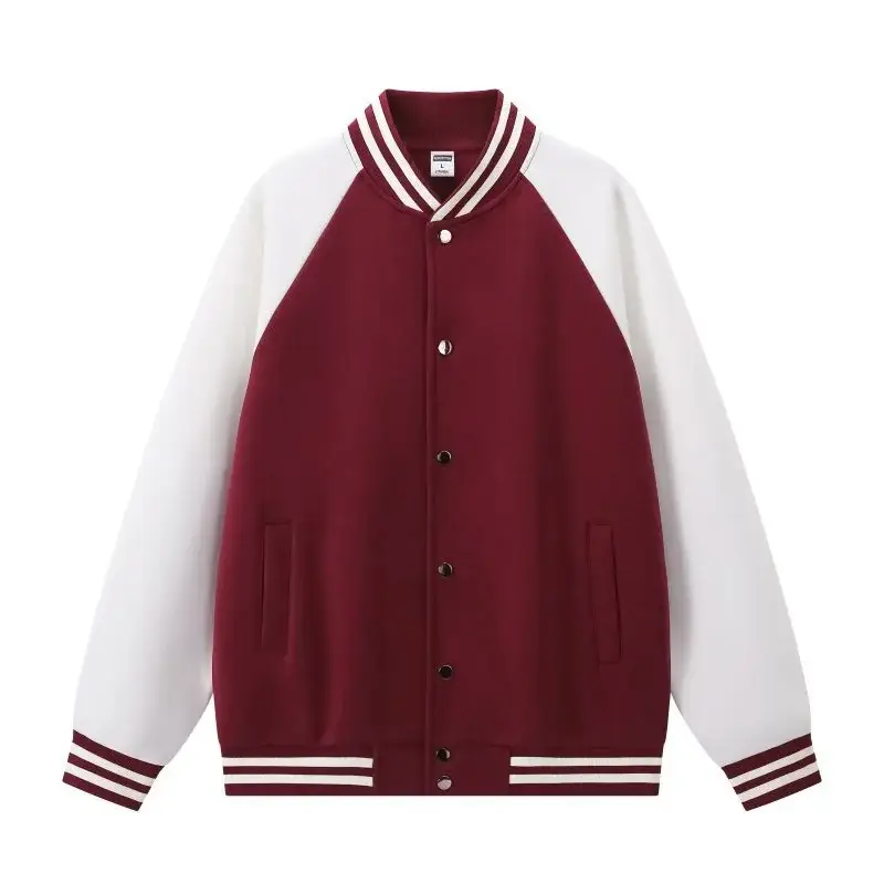 Women Green White Baseball Jacket College Uniform — feature 17