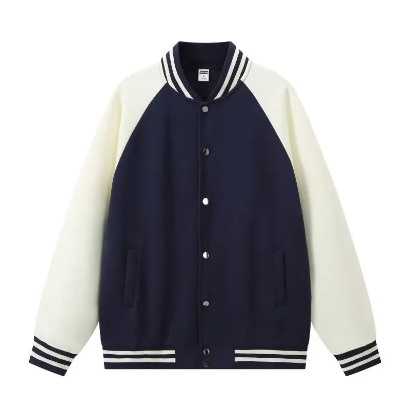 Women Green White Baseball Jacket College Uniform — feature 19