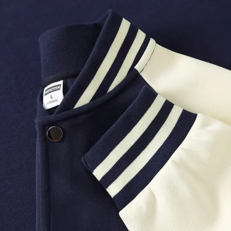 Women Green White Baseball Jacket College Uniform — feature 32