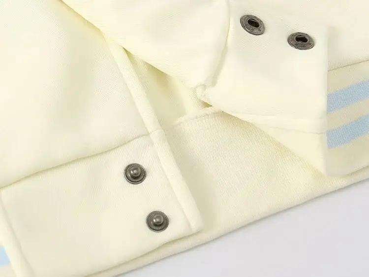 Women Green White Baseball Jacket College Uniform — feature 35