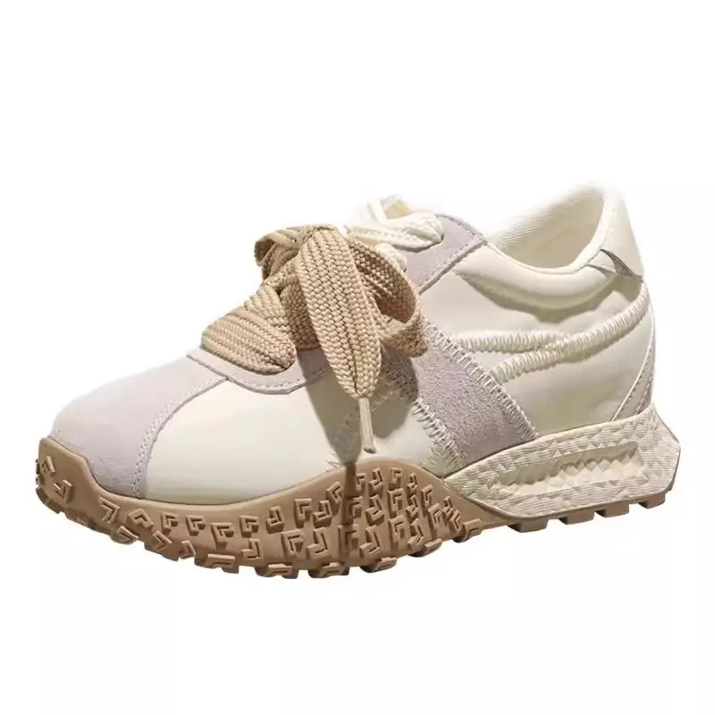 2025 New Spring and Autumn Heightening German Training Shoes Women's Ballet Style All-match Platform Sports Casual Forrest Gump Shoes