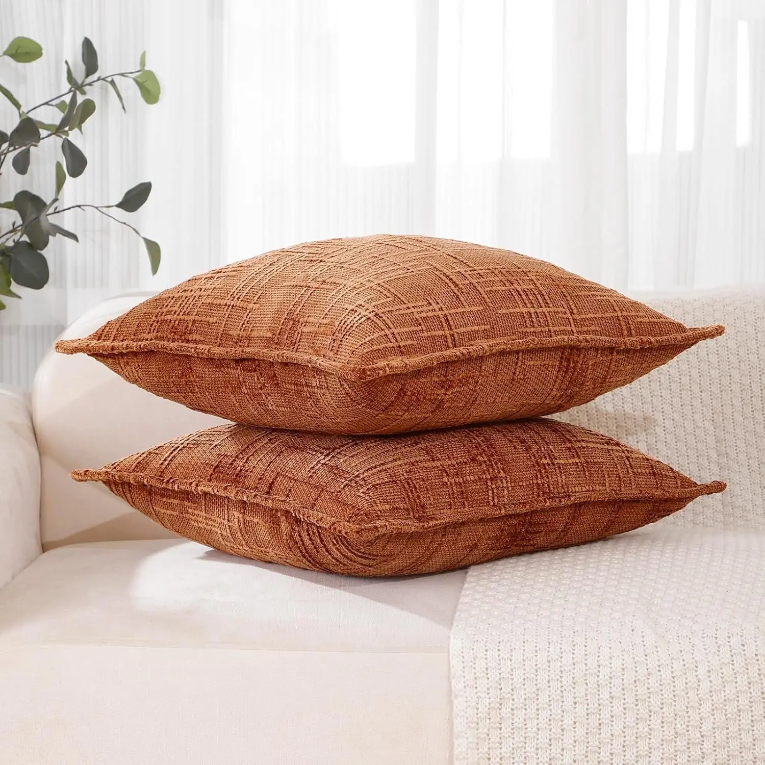 Cross-Border Bamboo Chenille Throw Pillow Covers for Living Room - Image 13