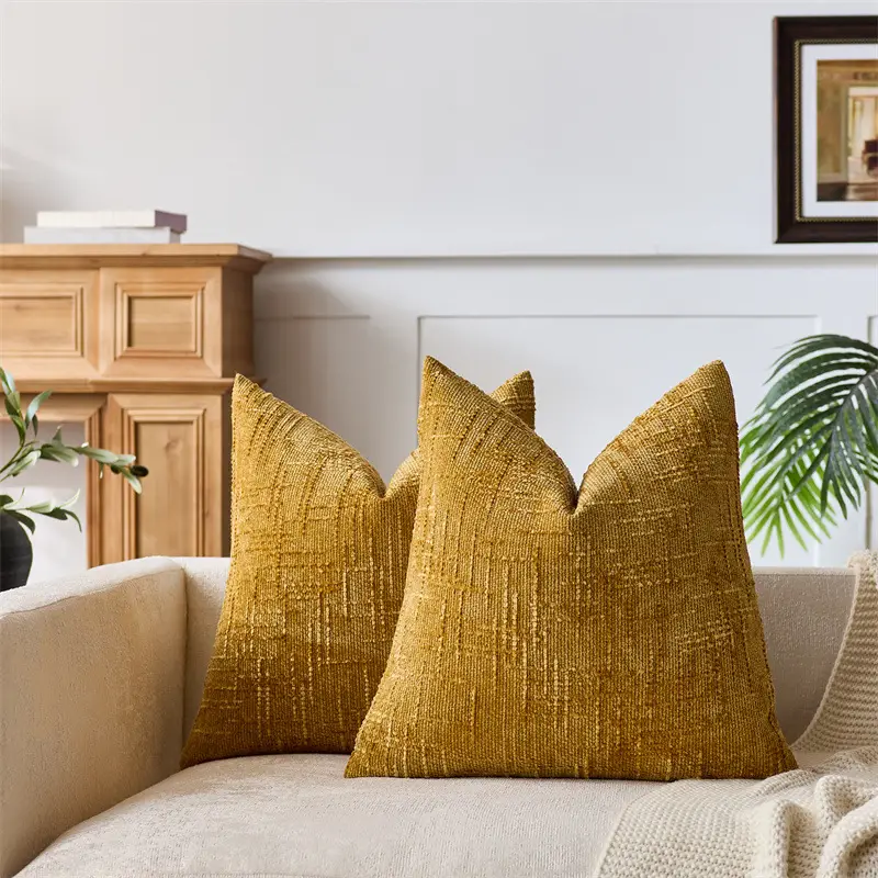 Cross-Border Bamboo Chenille Throw Pillow Covers for Living Room - Image 3