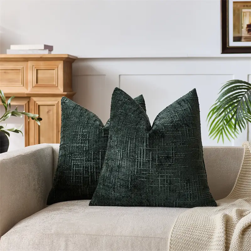 Cross-Border Bamboo Chenille Throw Pillow Covers for Living Room - Image 4