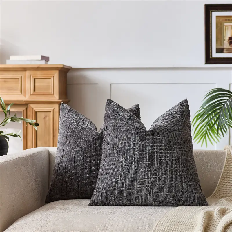 Cross-Border Bamboo Chenille Throw Pillow Covers for Living Room - Image 7