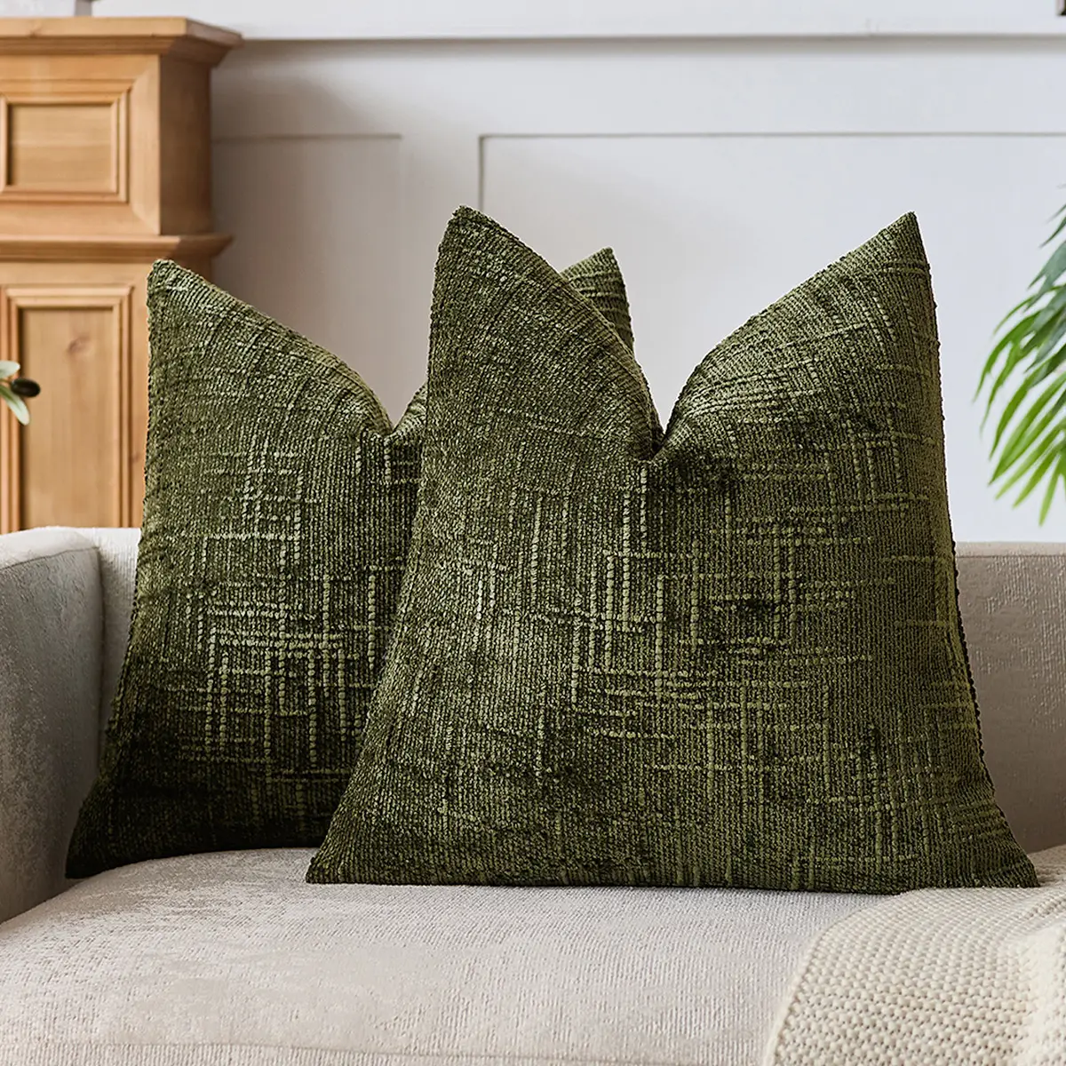 Cross-Border Bamboo Chenille Throw Pillow Covers for Living Room - Image 8