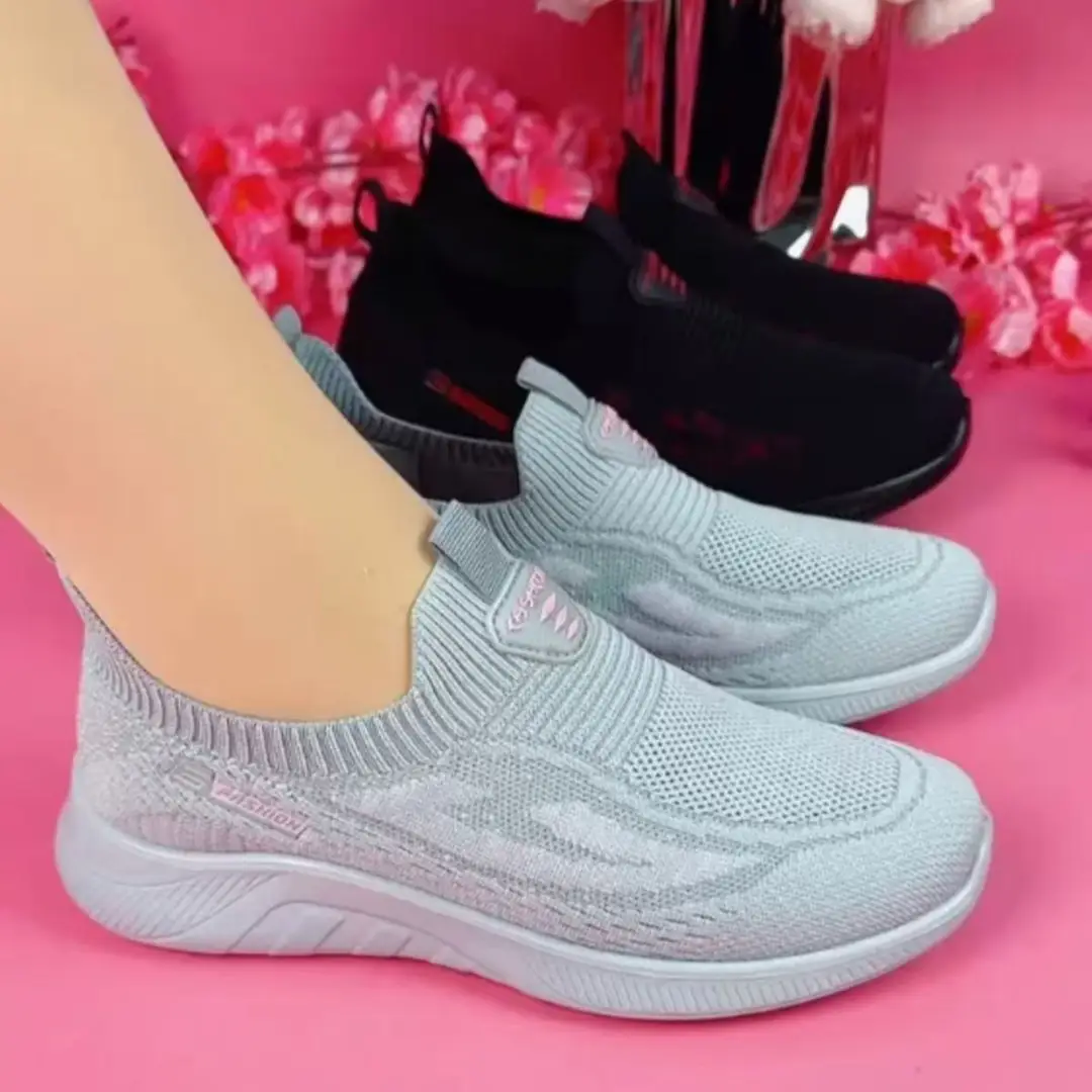 Spring Walking Shoes Casual Old Beijing Cloth Shoes Women's Moms Shoes Lightweight Polyurethane Sole Fly-woven Mesh Shoes for Women — feature 12