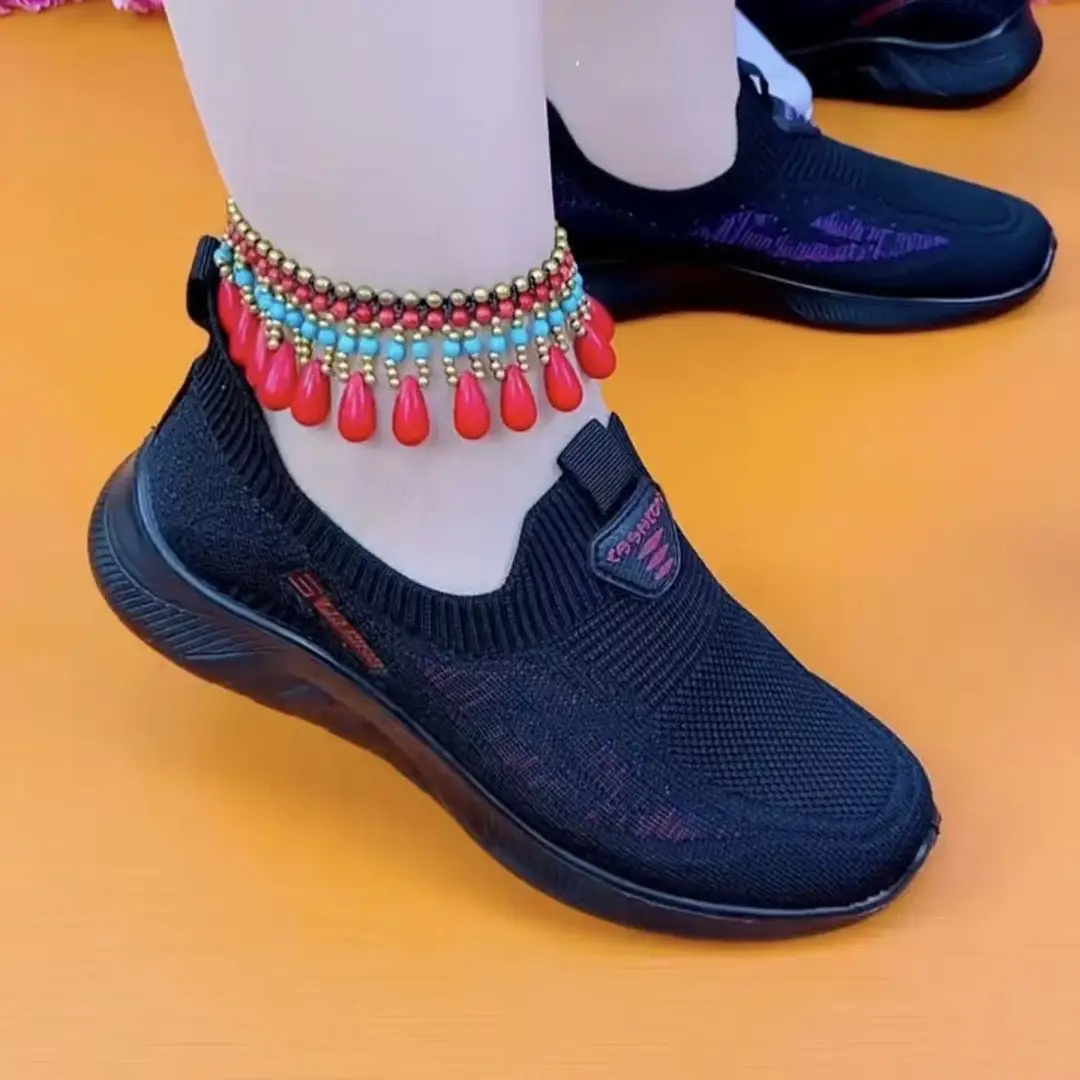 Spring Walking Shoes Casual Old Beijing Cloth Shoes Women's Moms Shoes Lightweight Polyurethane Sole Fly-woven Mesh Shoes for Women — feature 20