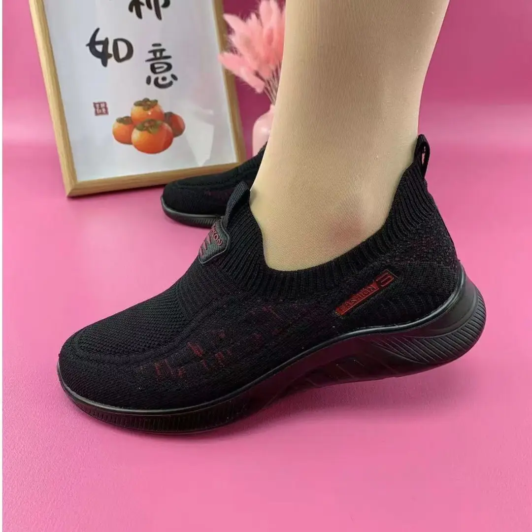 Spring Walking Shoes Casual Old Beijing Cloth Shoes Women's Moms Shoes Lightweight Polyurethane Sole Fly-woven Mesh Shoes for Women — feature 26