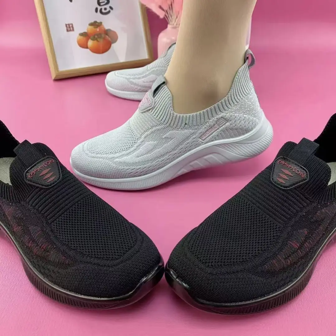 Spring Walking Shoes Casual Old Beijing Cloth Shoes Women's Moms Shoes Lightweight Polyurethane Sole Fly-woven Mesh Shoes for Women — feature 27