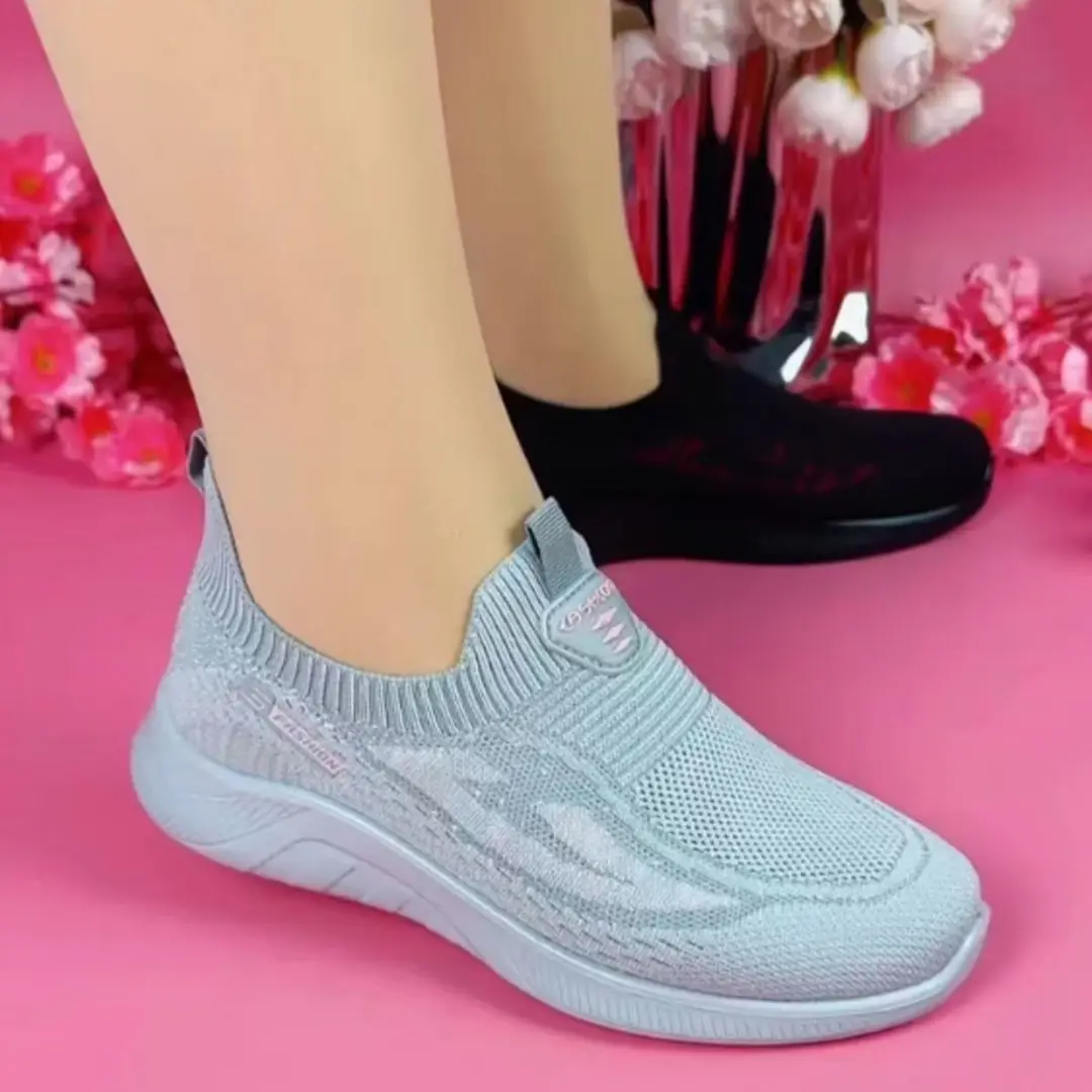 Spring Walking Shoes Casual Old Beijing Cloth Shoes Women's Moms Shoes Lightweight Polyurethane Sole Fly-woven Mesh Shoes for Women — feature 8